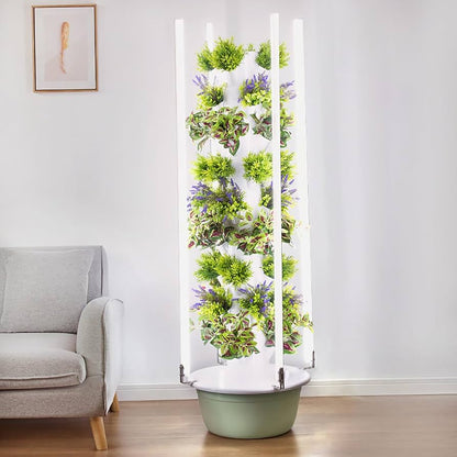 9 Tier Hydroponic Grow Tower with Grow Lights