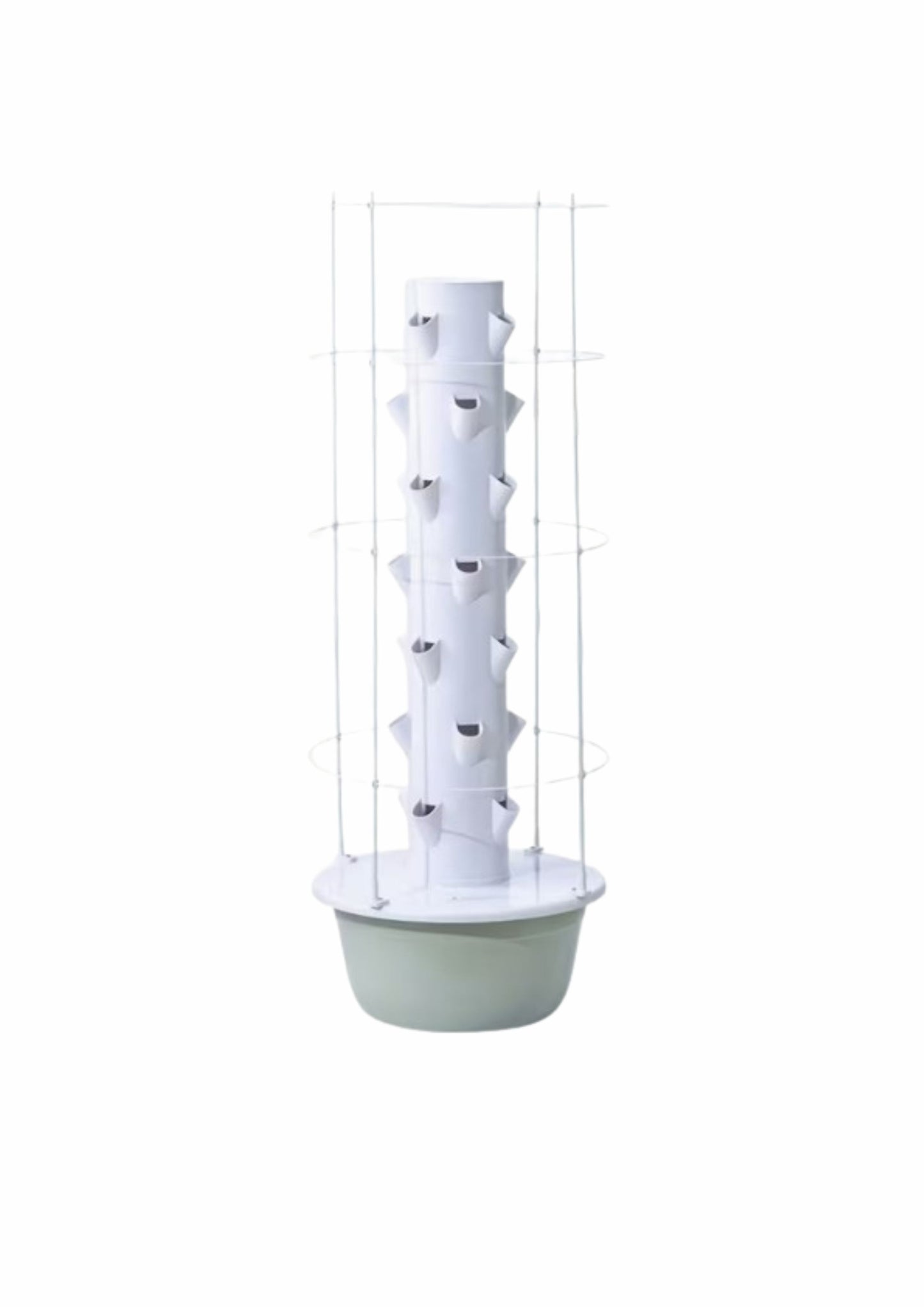 9 Tier Hydroponic Grow Tower with Grow Lights & Rings