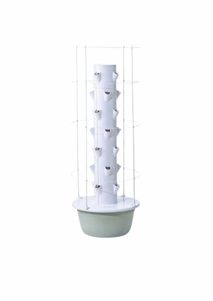 9 Tier Hydroponic Grow Tower with Grow Lights & Rings